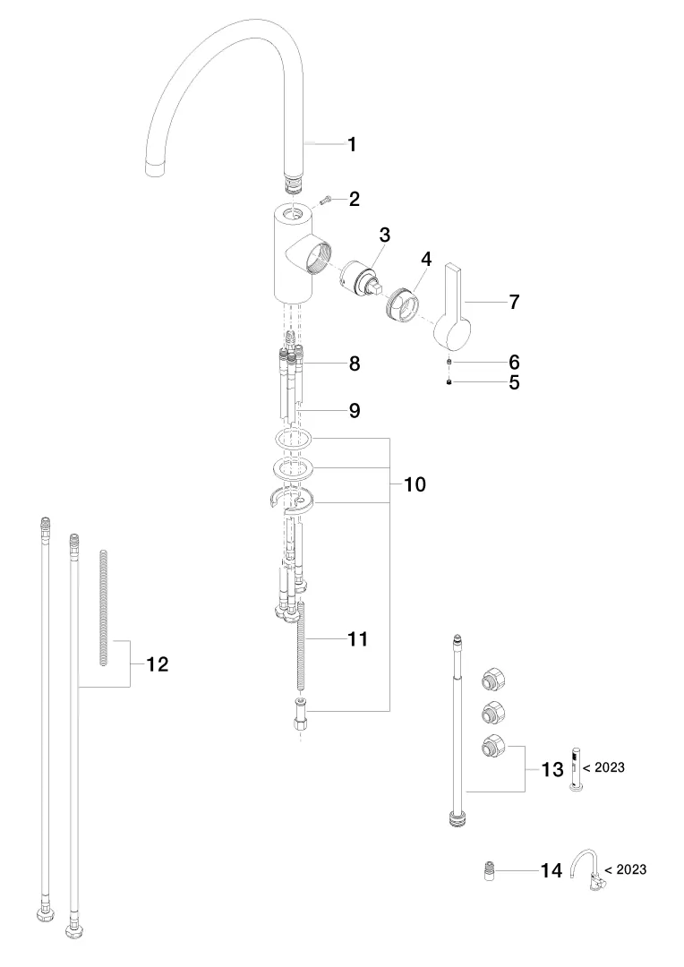Dornbracht Einhebelmischer TARA ULTRA, Spül-/Profibrause, Dark Brass gebürstet PVD, Ausladung 241 mm, schwenkbarer Auslauf 360°, Armaturenhöhe 393 mm, Bohrungsdurchmesser 35 mm Dornbracht Einhebelmischer TARA ULTRA, Spül-/Profibrause, Dark Brass gebürstet PVD, Ausladung 241 mm, schwenkbarer Auslauf 360°, Armaturenhöhe 393 mm, Bohrungsdurchmesser 35 mm