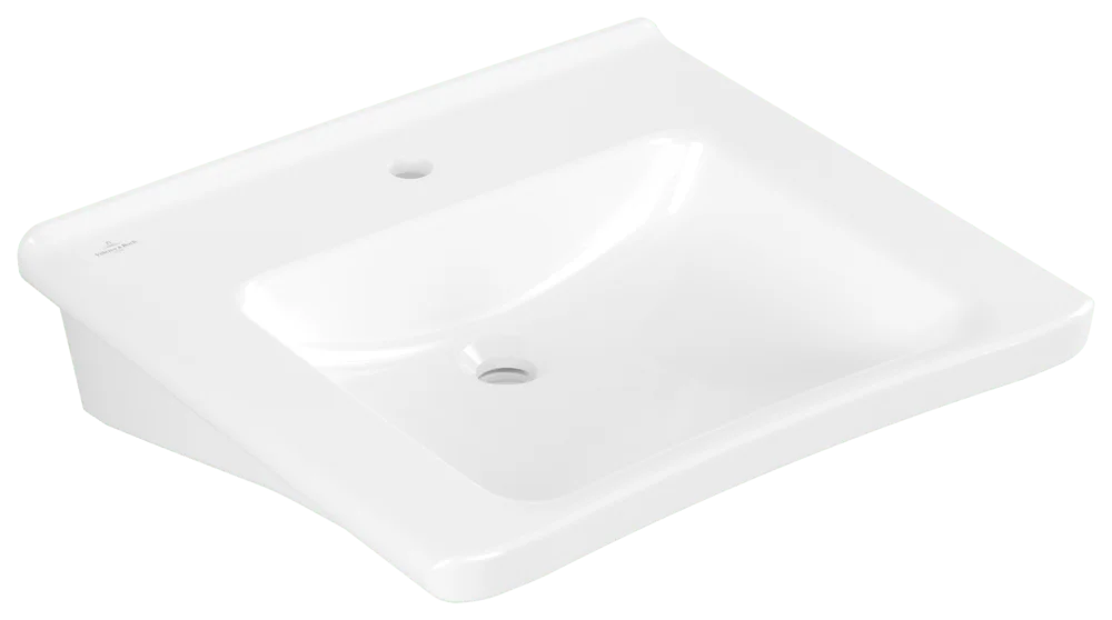 Villeroy & Boch ViCare Wandwaschbecken, 600x550x180 mm, weiß Alpin CeramicPlus, barrierefrei, unterfahrbar Villeroy & Boch ViCare Wandwaschbecken, 600x550x180 mm, weiß Alpin CeramicPlus, barrierefrei, unterfahrbar