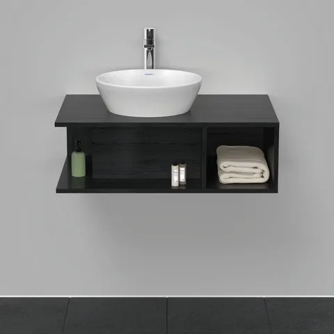 Duravit Waschtischunterschrank wandhängend „D-Neo“ 80 × 26 × 55 cm Eiche Schwarz