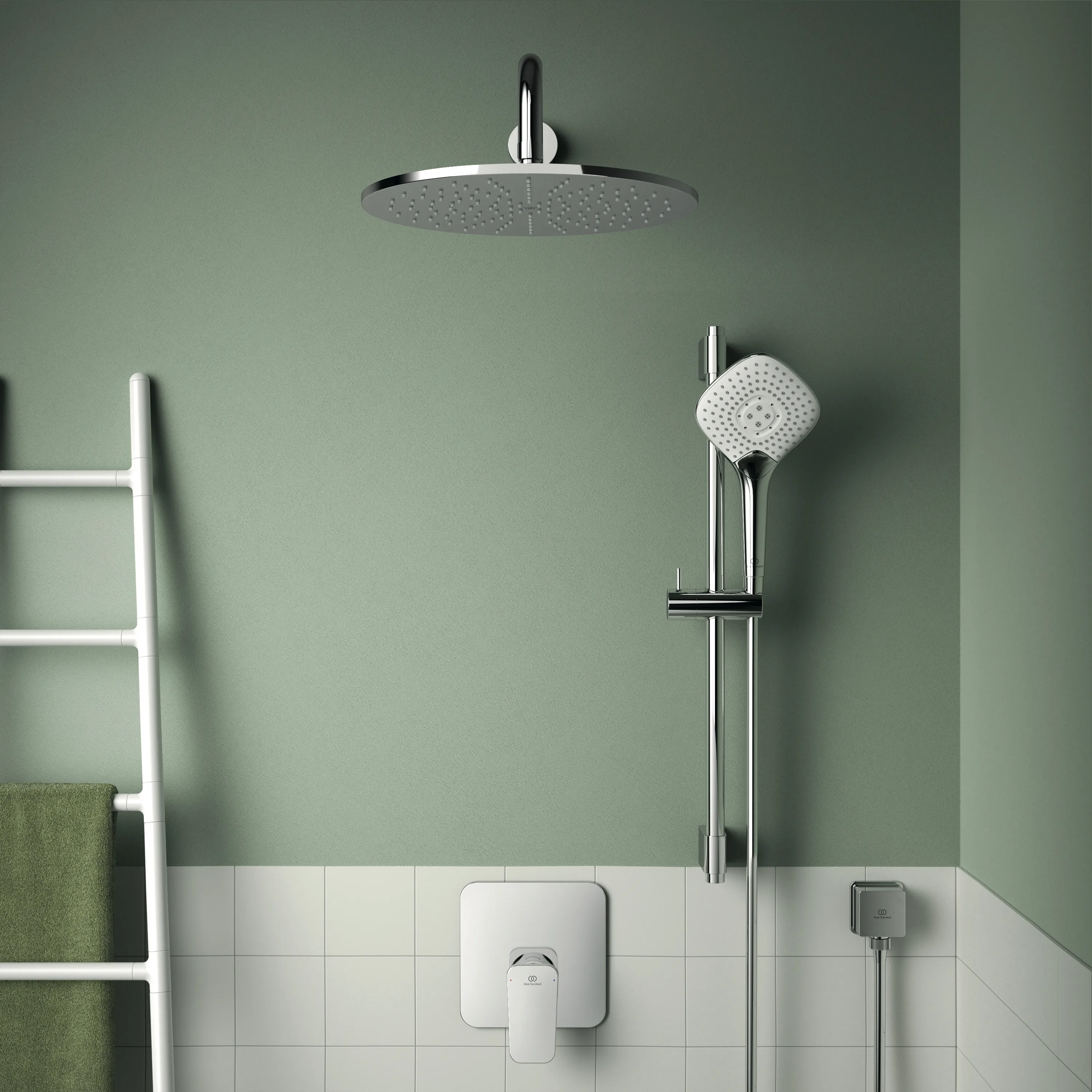 Ideal Standard Idealrain Atelier Wandanschlussbogen BC772AA, eckige Rosette, G1⁄2, Chrom Ideal Standard Idealrain Atelier Wandanschlussbogen BC772AA, eckige Rosette, G1⁄2, Chrom