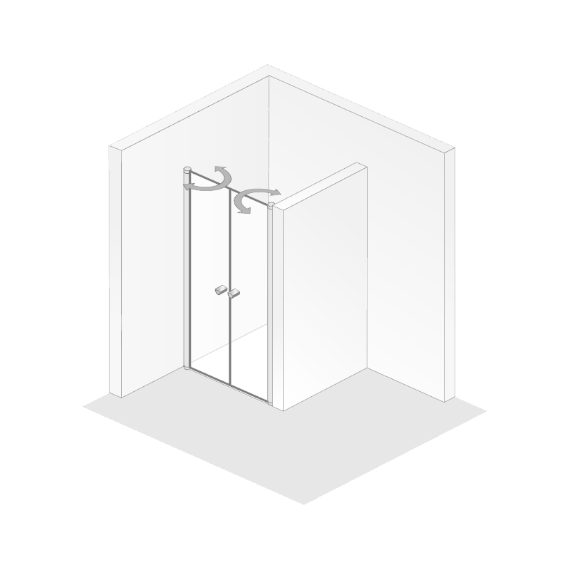 HSK teilgerahmte Pendeltür „Exklusiv 2.0“ für Nische Glas Klar hell, Profile Schwarz-matt, B: 800 mm H: 2000 mm HSK teilgerahmte Pendeltür „Exklusiv 2.0“ für Nische Glas Klar hell, Profile Schwarz-matt, B: 800 mm H: 2000 mm