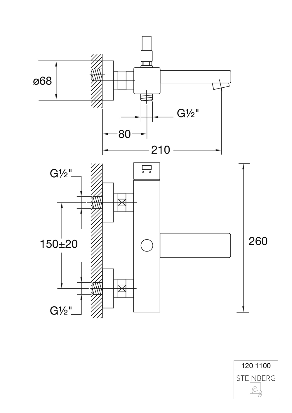 Serie 120 Wanne/Brause -Einhebelmischbatterie, Keramikkartusche und Umsteller, Ausladung: 21 cm chrom Serie 120 Wanne/Brause -Einhebelmischbatterie, Keramikkartusche und Umsteller, Ausladung: 21 cm chrom