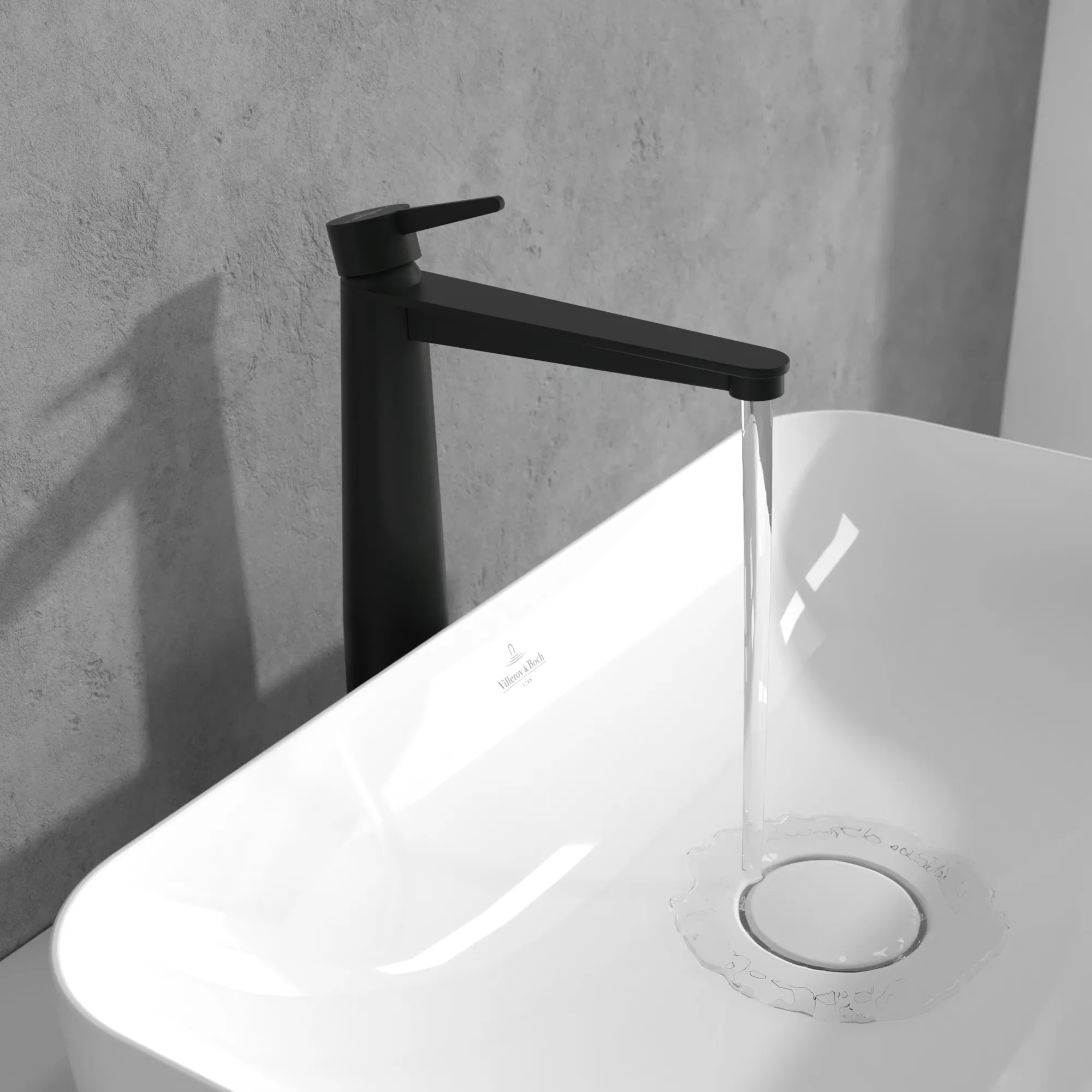 Einhand-Waschtischarmatur „Conum“ 21,5 cm Ausladung 179 mm in Matt Black Einhand-Waschtischarmatur „Conum“ 21,5 cm Ausladung 179 mm in Matt Black