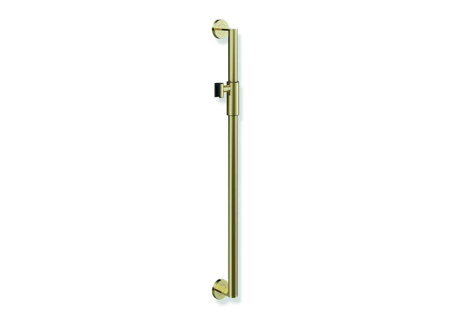 HEWI Brausehalterstange System 900, Edelstahl, PVD, Achsmaß 900 mm, D: 32 mm, magnetischer Brausehalter, HEWI Farbe CK