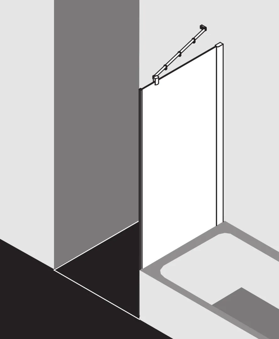 Kermi verkürzte Seitenwand neben Badewanne für Ecke „PASA XP“ Glas Klar, Profile Silber Hochglanz, BV: 720 - 750 mm WE: 730 - 760 mm H: 1600 mm Kermi verkürzte Seitenwand neben Badewanne für Ecke „PASA XP“ Glas Klar, Profile Silber Hochglanz, BV: 720 - 750 mm WE: 730 - 760 mm H: 1600 mm