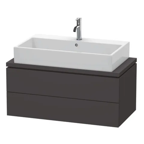 Duravit Waschtischunterschrank wandhängend „L-Cube“ 92 × 40 × 47,7 cm Graphit Supermatt Duravit Waschtischunterschrank wandhängend „L-Cube“ 92 × 40 × 47,7 cm Graphit Supermatt
