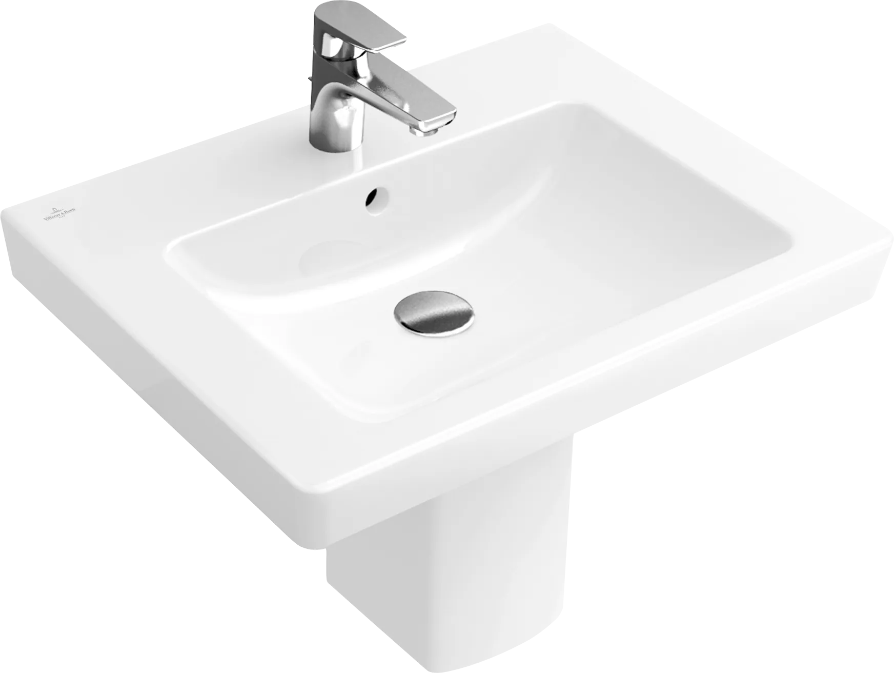 Villeroy & Boch Wandwaschtisch „Subway 2.0“ 600 × 470 × 150 mm, mit Hahnlochbohrung, Hahnlochposition mittig, mit Hahnlochbank in Weiß Alpin Villeroy & Boch Wandwaschtisch „Subway 2.0“ 600 × 470 × 150 mm, mit Hahnlochbohrung, Hahnlochposition mittig, mit Hahnlochbank in Weiß Alpin