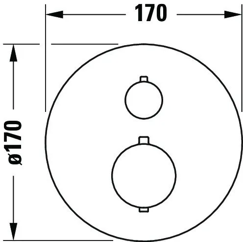 Duravit Zweihand-Unterputz-Armatur „Thermostatarmaturen“ in Chrom Duravit Zweihand-Unterputz-Armatur „Thermostatarmaturen“ in Chrom