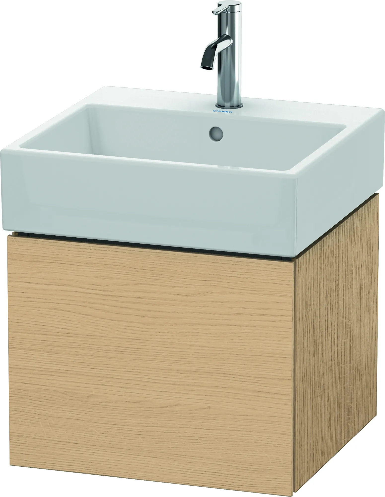 Duravit Waschtischunterschrank wandhängend „L-Cube“ 48,4 × 39,4 × 45,9 cm Eiche Natur