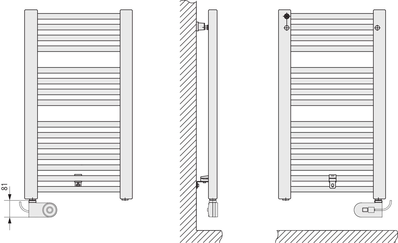 Kermi Elektroheizkörper „Basic®-E“ 45 × 80,4 cm in Farbkonzept