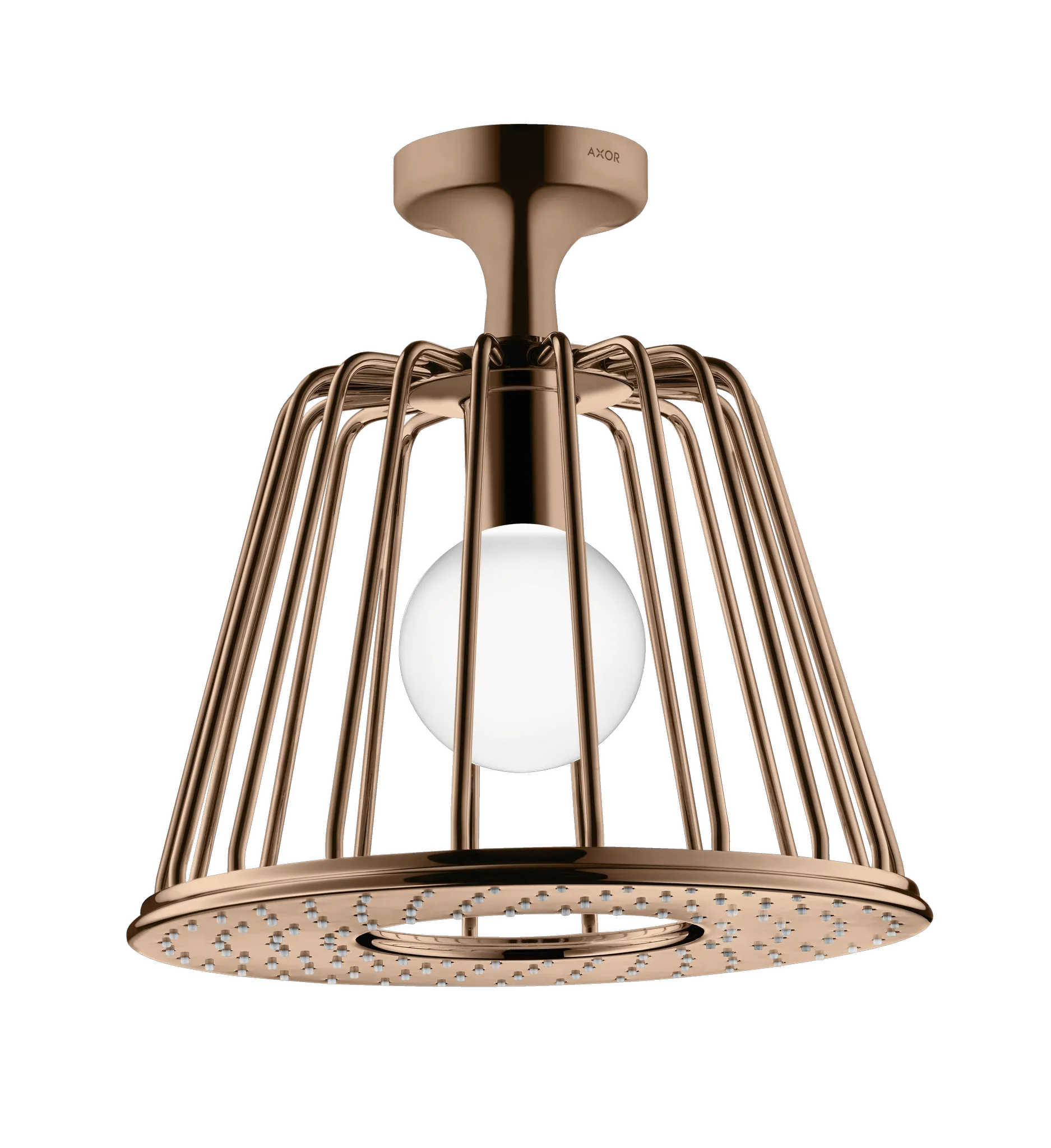 Hansgrohe AXOR LampShower/Nendo 275mm Rain, Polished Red Gold