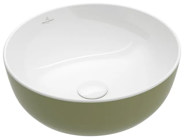 Villeroy & Boch Aufsatzwaschtisch aus TitanCeram „Artis“ ⌀ 430 mm in Sage Green Villeroy & Boch Aufsatzwaschtisch aus TitanCeram „Artis“ ⌀ 430 mm in Sage Green