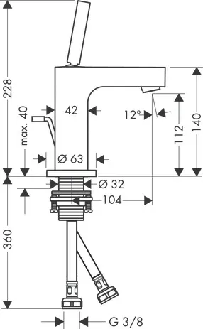 Einhebel Waschtischmischer Axor Citterio chrom Einhebel Waschtischmischer Axor Citterio chrom