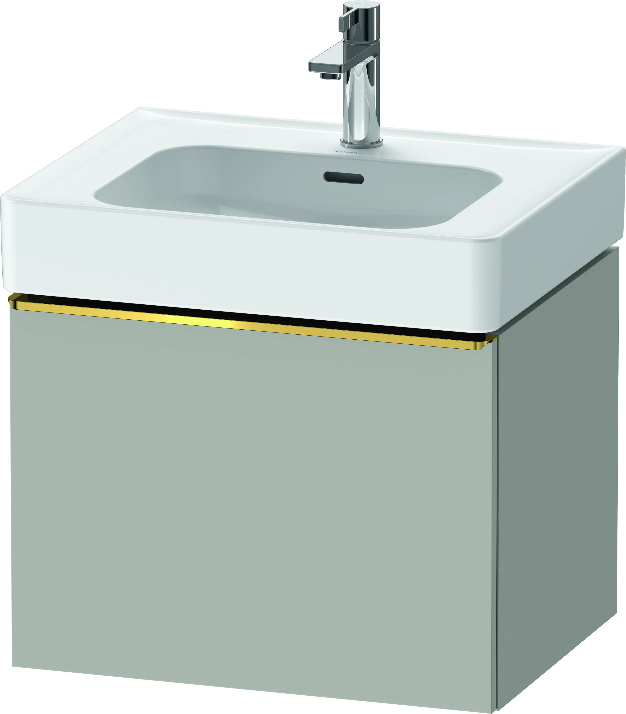 Duravit Waschtischunterschrank wandhängend „D-Neo“ 58,4 × 44 × 45,2 cm in Betongrau Matt