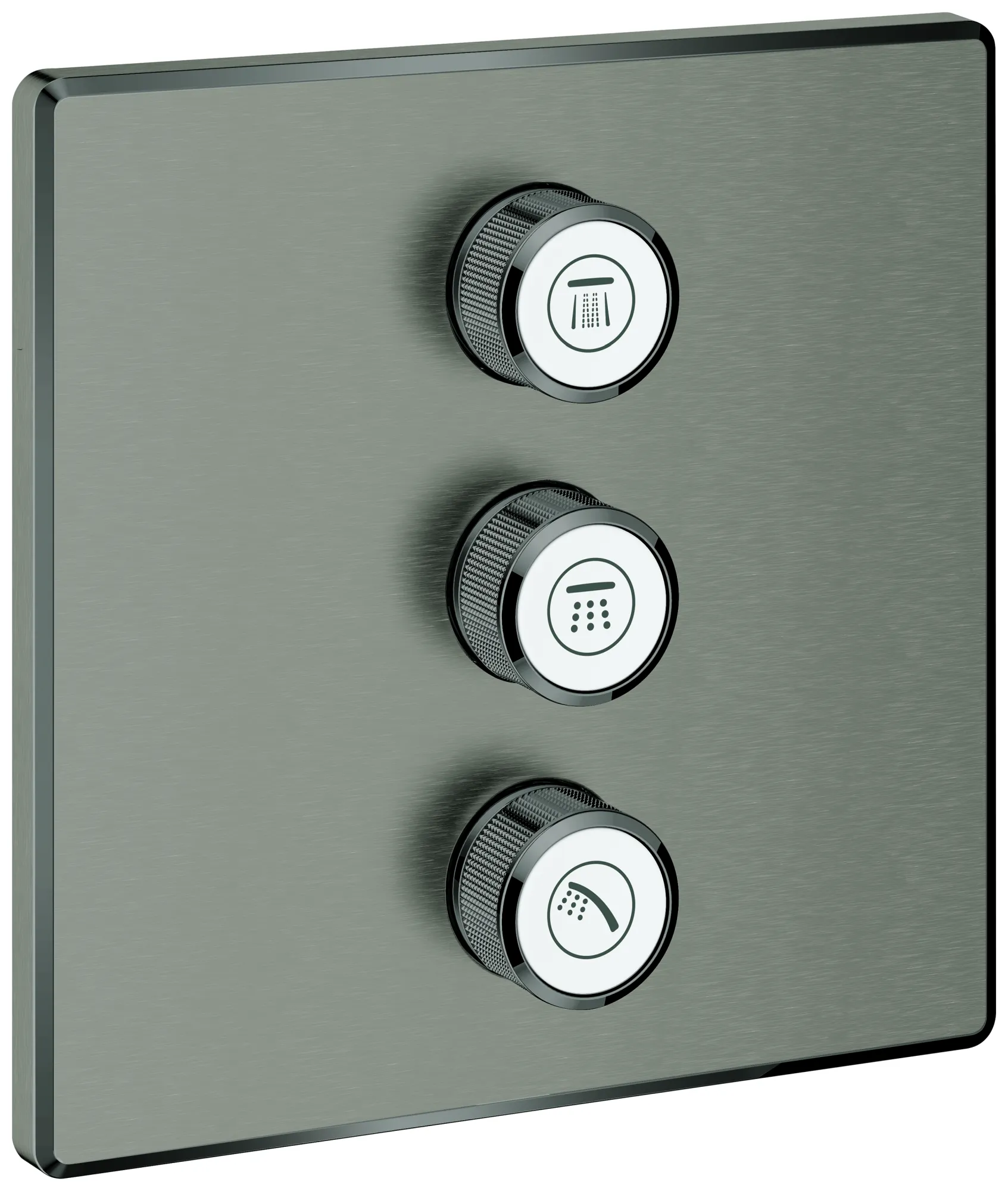 3-fach Unterputzventil Grohtherm SmartControl 29127, Fertigmontageset für Rapido SmartBox, Wandrosette eckig, chrom 3-fach Unterputzventil Grohtherm SmartControl 29127, Fertigmontageset für Rapido SmartBox, Wandrosette eckig, chrom