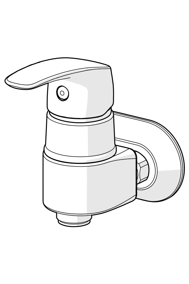 HansaPINTO Einhebelmischer Brausebatterie HansaPINTO 4569 45cc DN15 Chrom