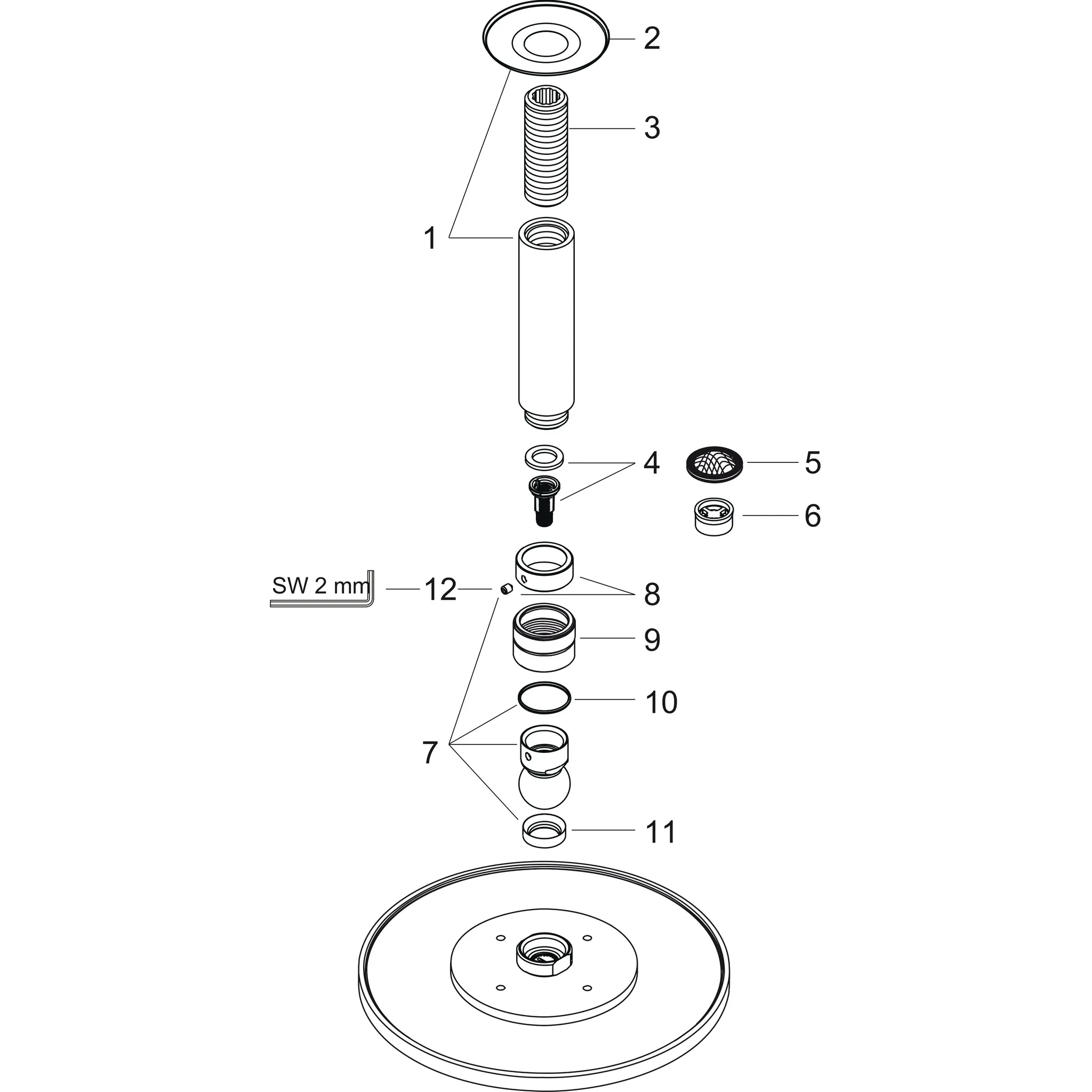 Hansgrohe Raindance S Kopfbrause 240 1jet EcoSmart mit Deckenanschluss, Chrom Hansgrohe Raindance S Kopfbrause 240 1jet EcoSmart mit Deckenanschluss, Chrom