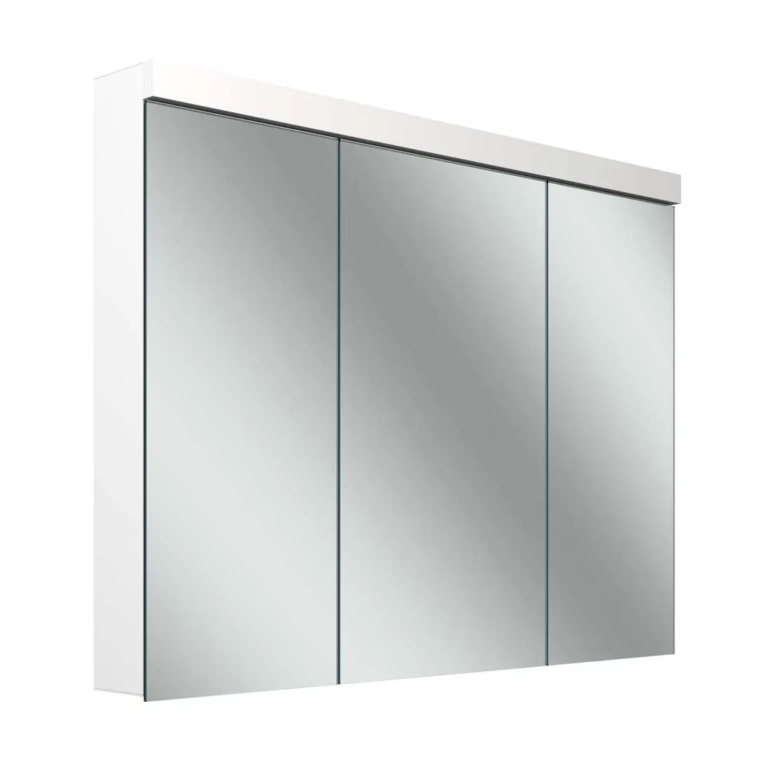 Schneider Spiegelschrank LOW plus LED LOP 100/3/LED - Weißer Aluminiumkorpus – Aufputz-/Unterputzmontage
