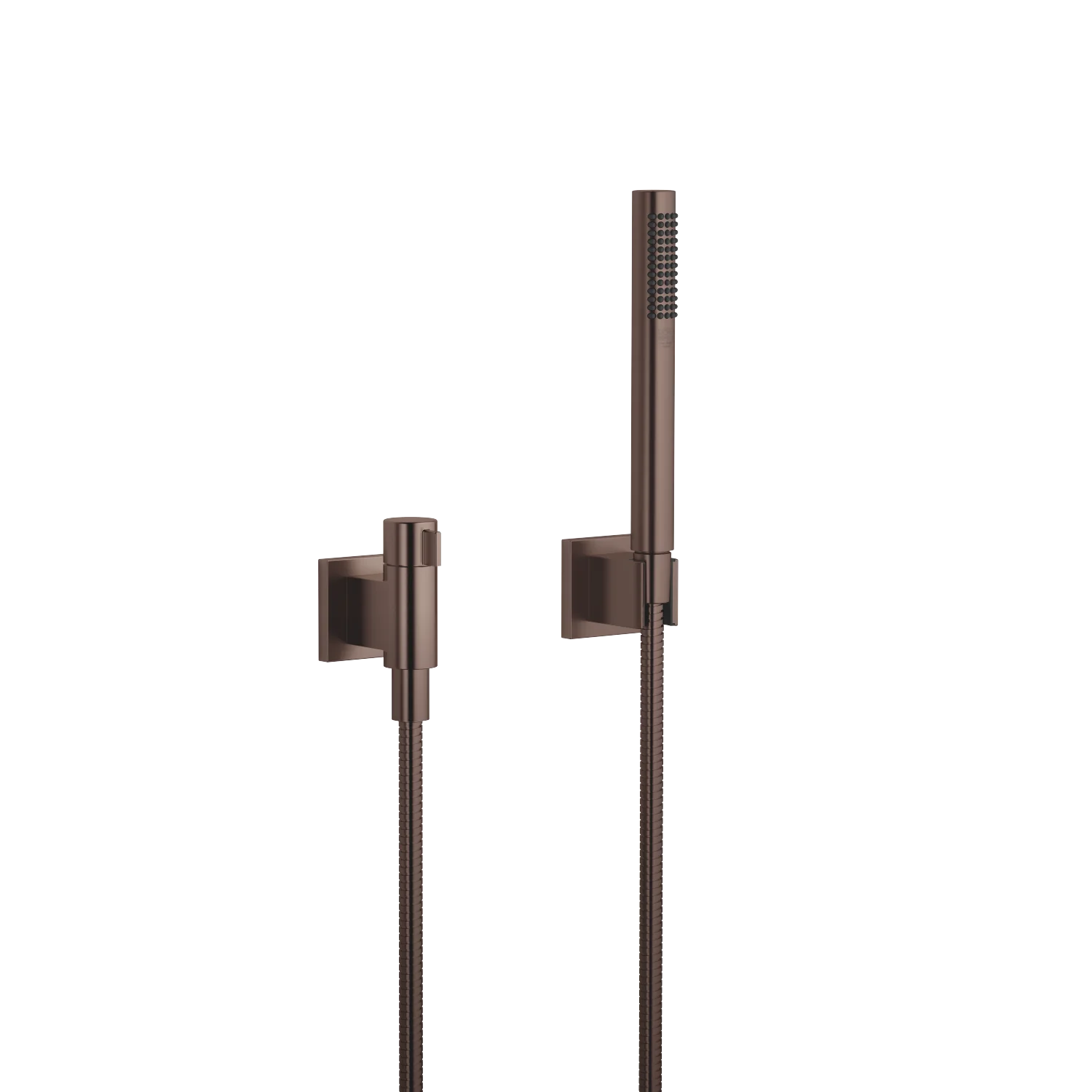 Dornbracht Schlauchbrausegarnitur SERIENSPEZIFISCH Dark Bronze gebürstet PVD mit Mengenregulierung, Antikalk-System und Verdrehschutz