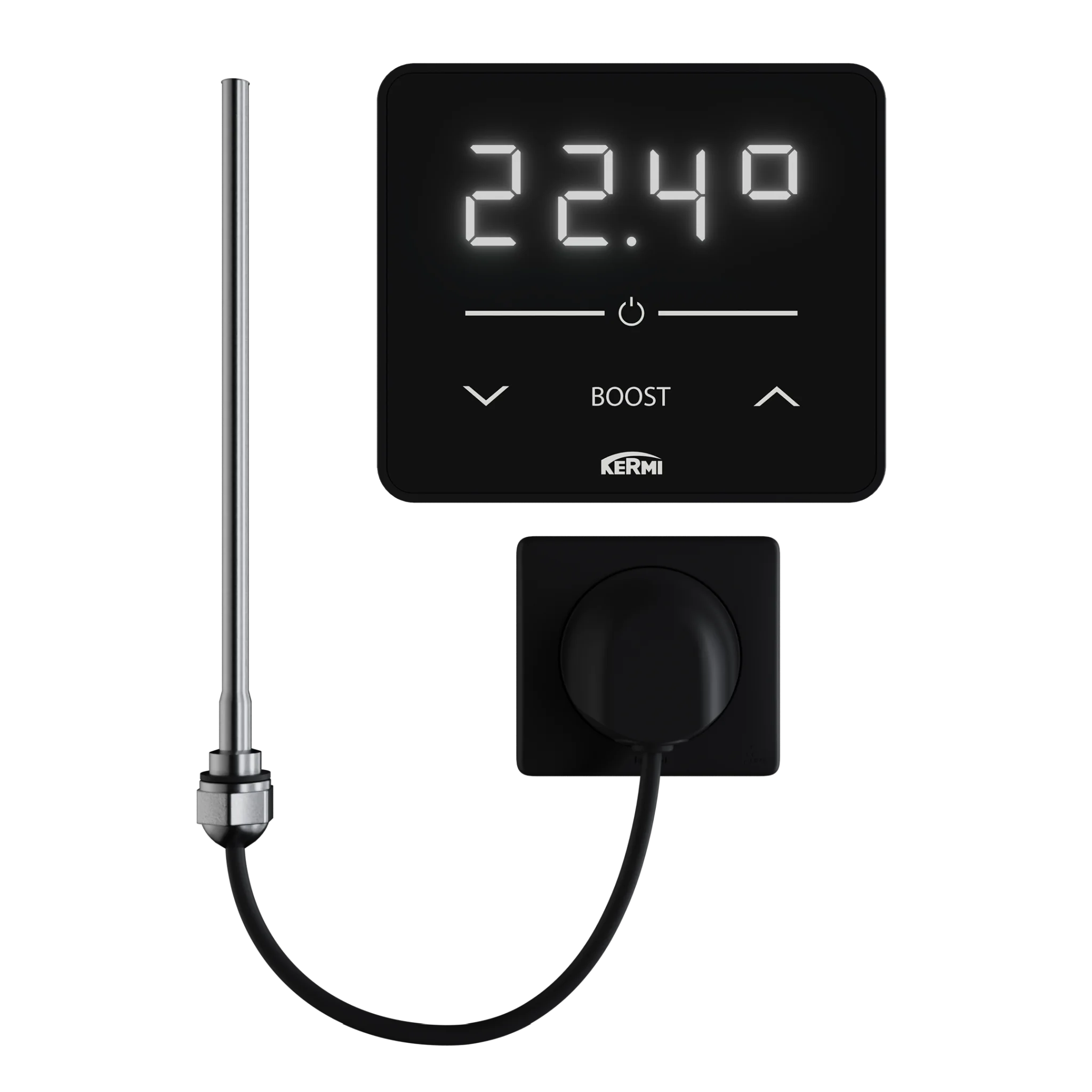 Kermi Elektro-Set „WWS“, 1200 W in schwarz Kermi Elektro-Set „WWS“, 1200 W in schwarz