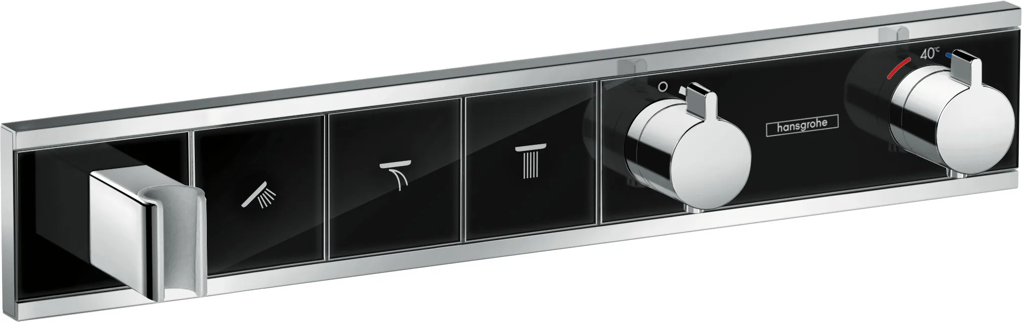 Thermostat Unterputz RainSelect Fertigset 3 Verbraucher verchromt