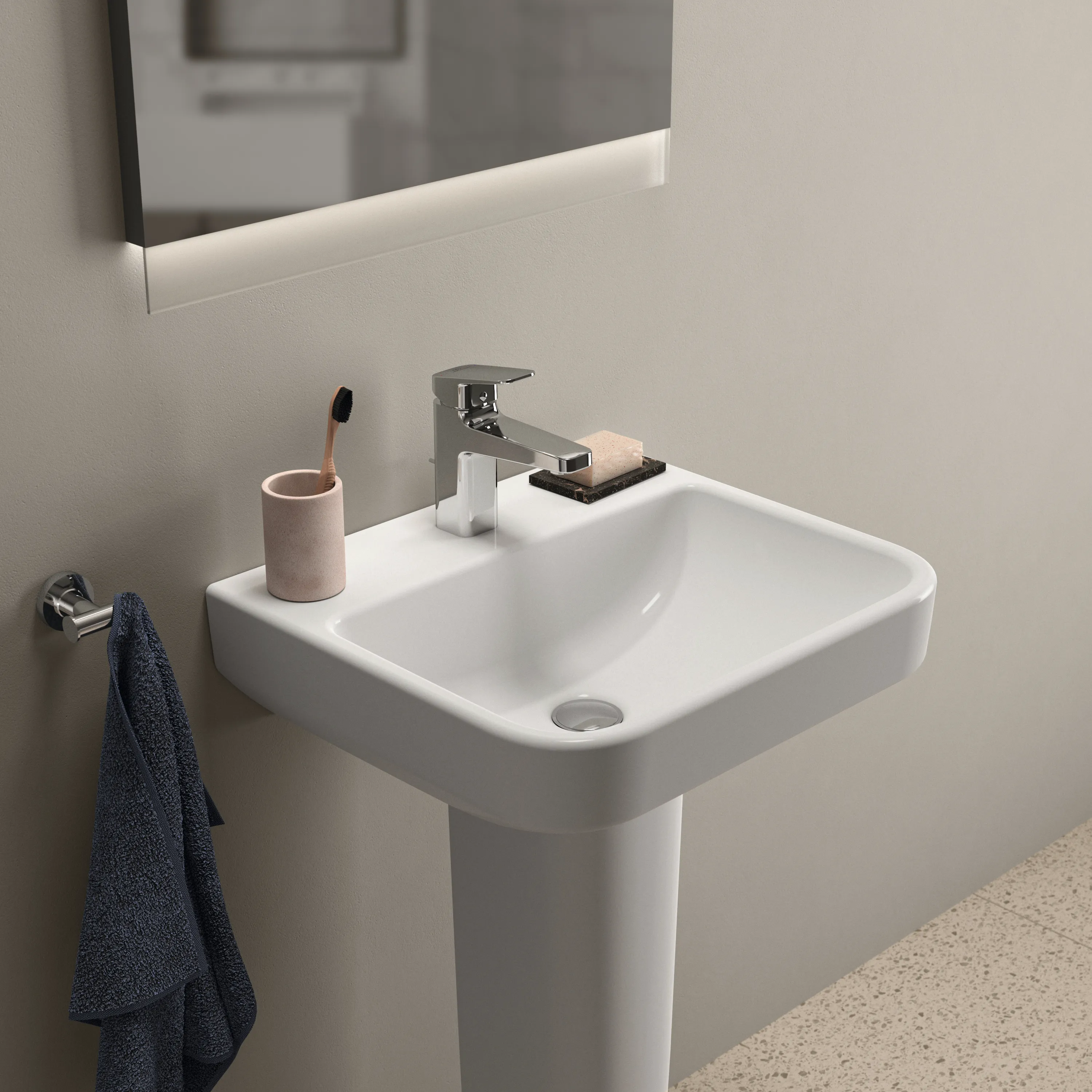 Ideal Standard Waschtisch i.life B 1 Hahnloch, weiß, 500x440x180 mm Ideal Standard Waschtisch i.life B 1 Hahnloch, weiß, 500x440x180 mm