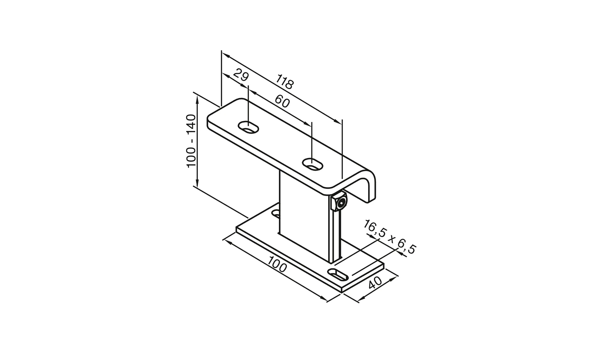 Zubehör Fußkonsole FMORV 14-S3, RAL9016 Zubehör Fußkonsole FMORV 14-S3, RAL9016