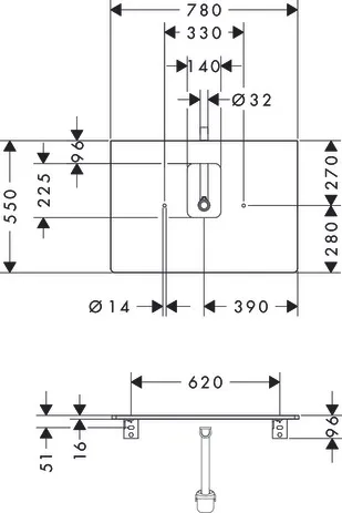 Xelu Q Konsole 780/550 mit Ausschnitt mittig für Aufsatzwaschtisch mit Hahnloch Weiß Hochglanz Xelu Q Konsole 780/550 mit Ausschnitt mittig für Aufsatzwaschtisch mit Hahnloch Weiß Hochglanz