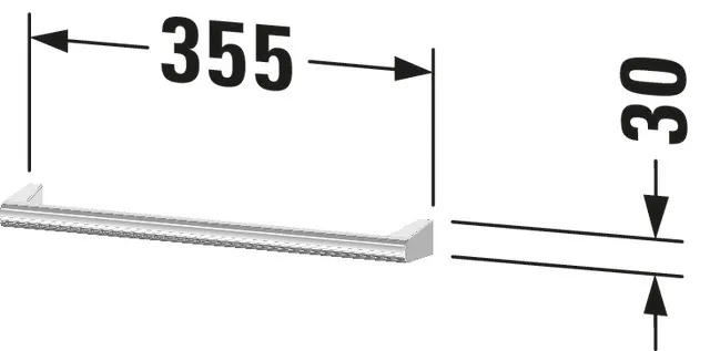 Duravit Handtuchhalter „Sivida“, Befestigung sichtbar, 1-armig 35,5 × 3 × 7 cm Duravit Handtuchhalter „Sivida“, Befestigung sichtbar, 1-armig 35,5 × 3 × 7 cm