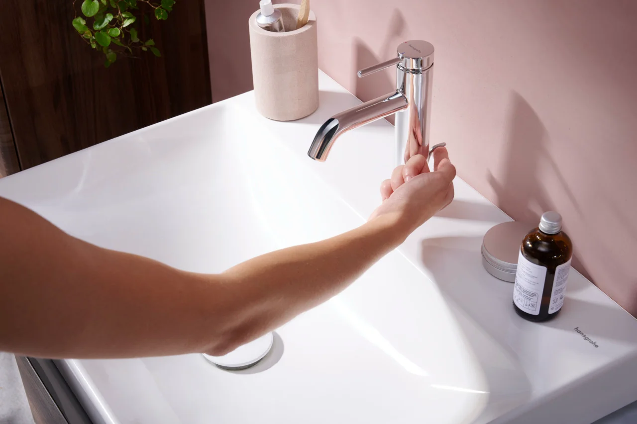 Hansgrohe Tecturis S Einhebel-Waschtischmischer 110 CoolStart EcoSmart+ mit Zugstangen-Ablaufgarnitur Chrom Hansgrohe Tecturis S Einhebel-Waschtischmischer 110 CoolStart EcoSmart+ mit Zugstangen-Ablaufgarnitur Chrom