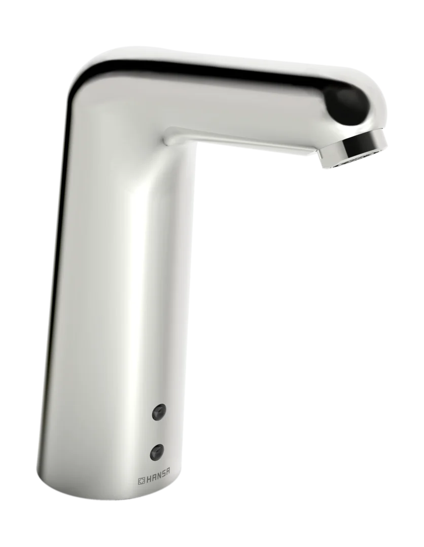 WT-Batt. HansaMEDIPRO XL 0568 230⁄9V Kaltw. Bluetooth Ausld. 136 mm DN15 chr