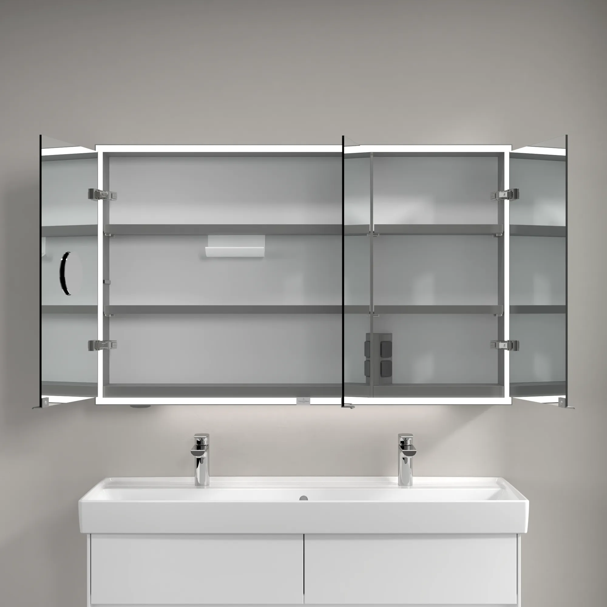 Villeroy & Boch Aufputz-Spiegelschrank My View Now, 1200x750 mm, glänzend, mit Beleuchtung und SoftClosing