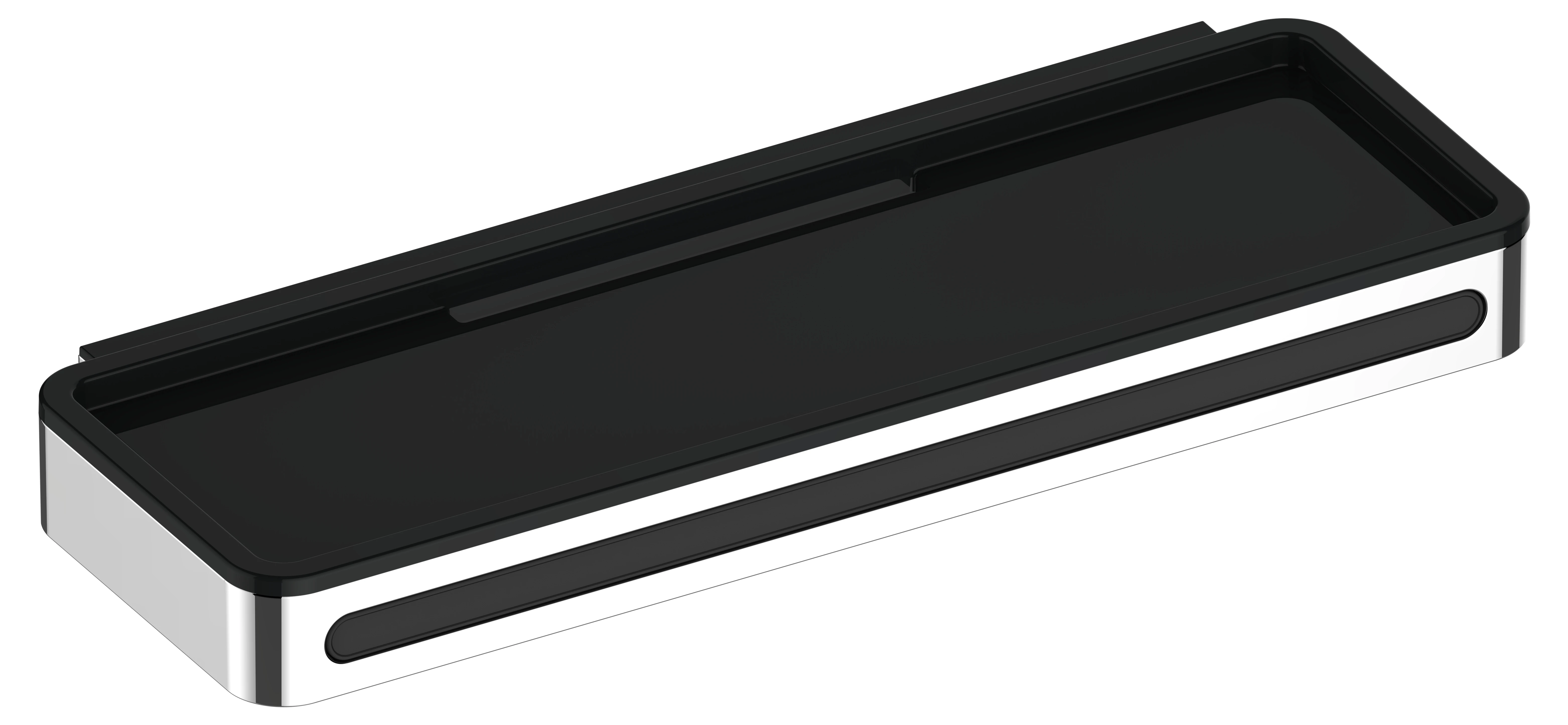 Plan 14959010037 Duschkorb mit Glasabzieher verchromt/schwarzgrau Plan 14959010037 Duschkorb mit Glasabzieher verchromt/schwarzgrau