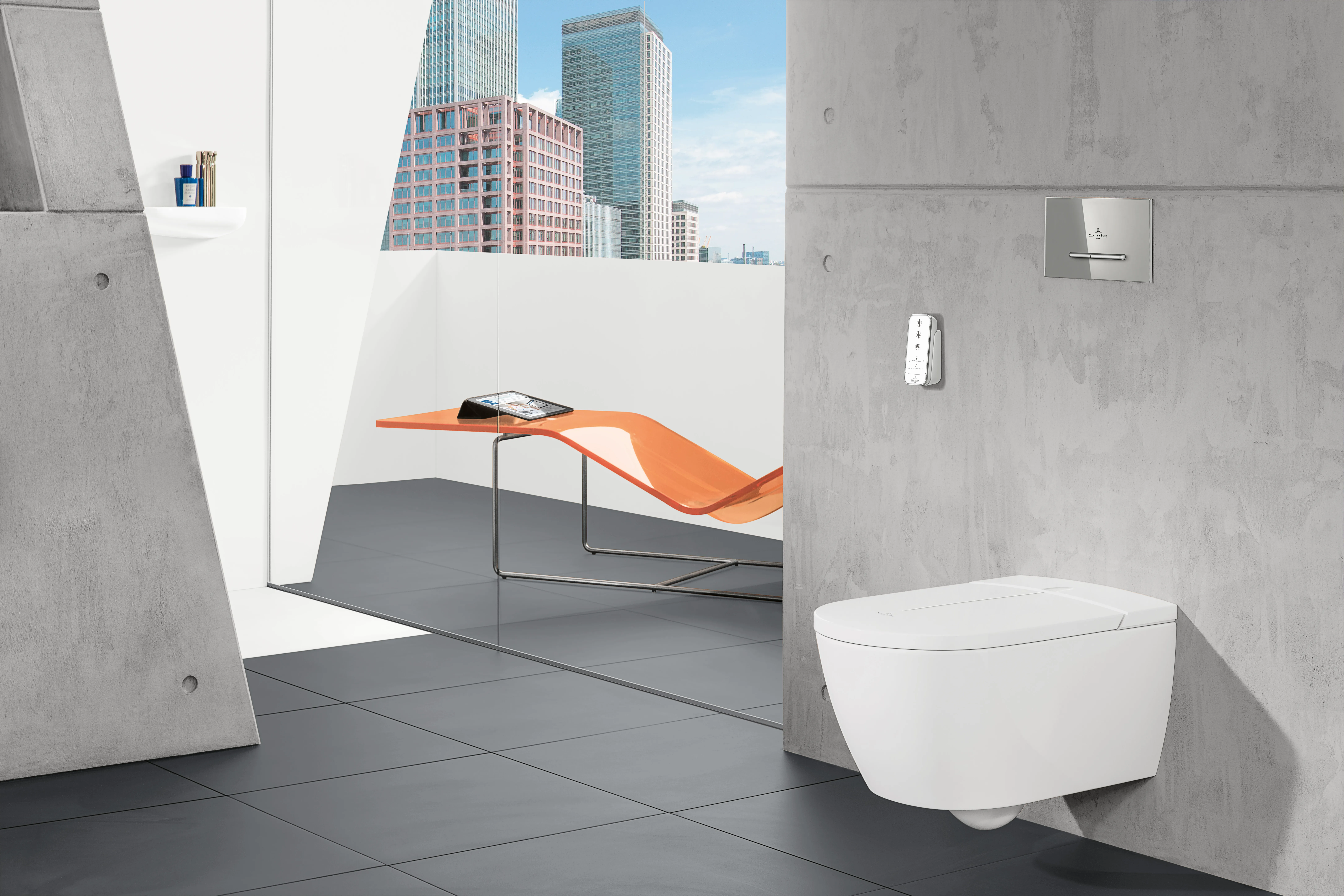 Villeroy & Boch ViConnect WC-Betätigungsplatte 2-Mengen-Spülung Black Matt Villeroy & Boch ViConnect WC-Betätigungsplatte 2-Mengen-Spülung Black Matt
