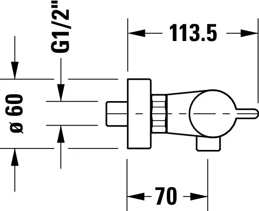 B.2 Brausethermostat Aufputz Ausladung 1135 Breite 260 mm