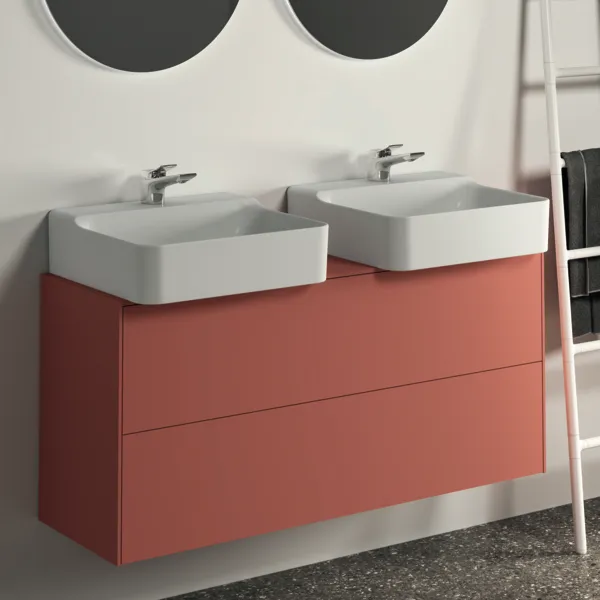 Ideal Standard Waschtischunterschrank „Conca“ 120,2 × 55 × 37,3 cm Sunset matt lackiert Ideal Standard Waschtischunterschrank „Conca“ 120,2 × 55 × 37,3 cm Sunset matt lackiert