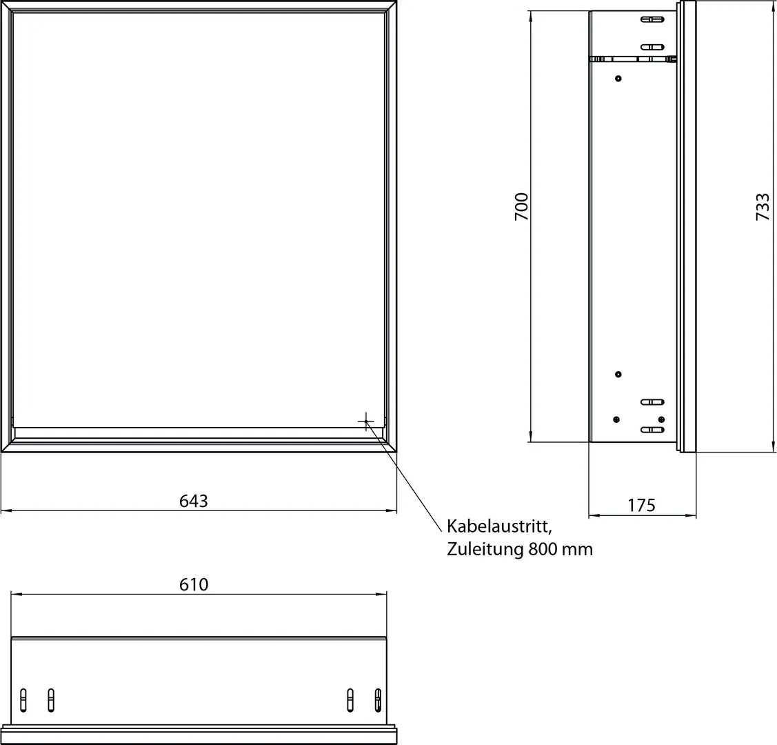 emco Spiegelschrank „loft“ 64,3 × 73,3 × 17,5 cm