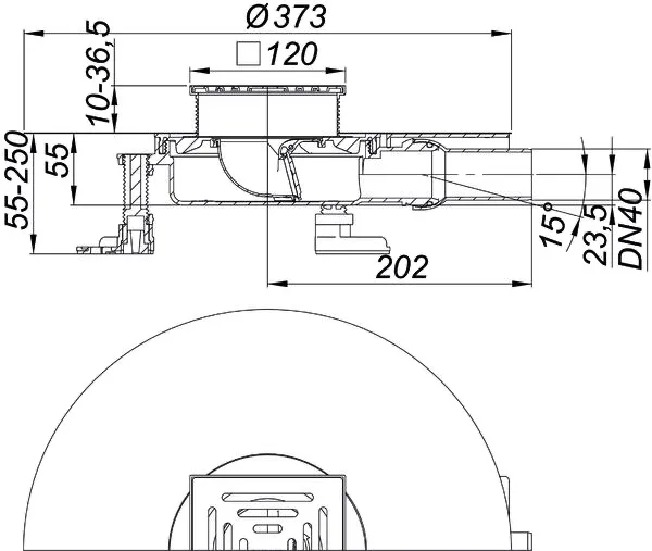 Bodenablauf DallDrain Pure Plan, DN 40, 120 x 120 mm Bodenablauf DallDrain Pure Plan, DN 40, 120 x 120 mm