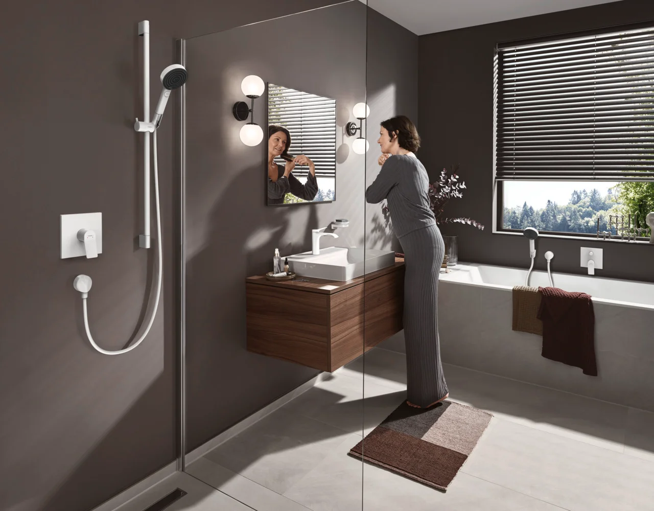 Hansgrohe Vivenis Einhebel-Brausemischer Unterputz, mattweiß, für iBox universal