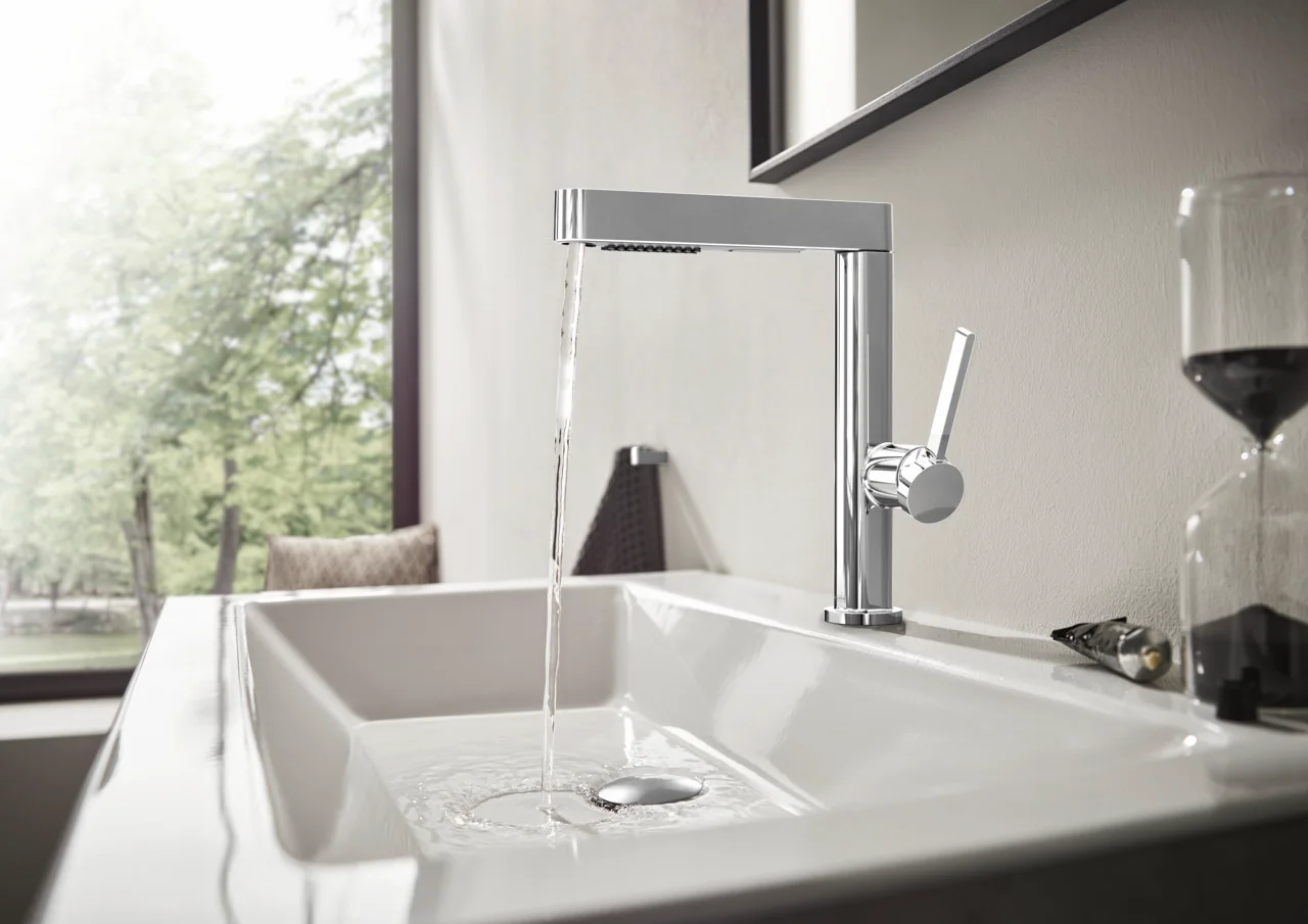 Hansgrohe Finoris Einhebel-Waschtischmischer 230 mit Ausziehbrause 2jet Chrom, Ausladung 191 mm, Auslaufhöhe 229 mm, Hebelgriff, Laminarstrahl und PowderRain, max. Durchflussmenge 5 l/min bei 3 bar Hansgrohe Finoris Einhebel-Waschtischmischer 230 mit Ausziehbrause 2jet Chrom, Ausladung 191 mm, Auslaufhöhe 229 mm, Hebelgriff, Laminarstrahl und PowderRain, max. Durchflussmenge 5 l/min bei 3 bar