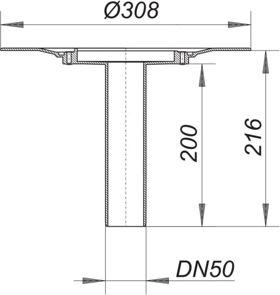 Balkonablaufgehäuse 84 FPO-PP, DN 50 Balkonablaufgehäuse 84 FPO-PP, DN 50