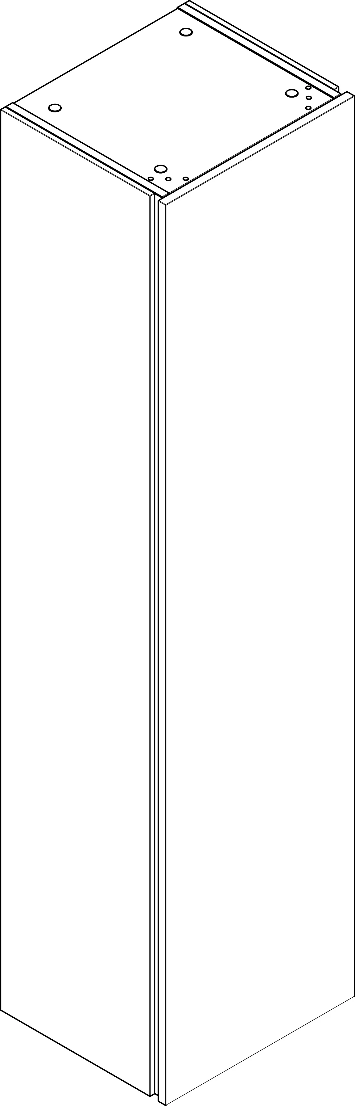 Hansgrohe Xilesa E Hochschrank, 400x350 mm, Türanschlag links, Eiche Kaschmir