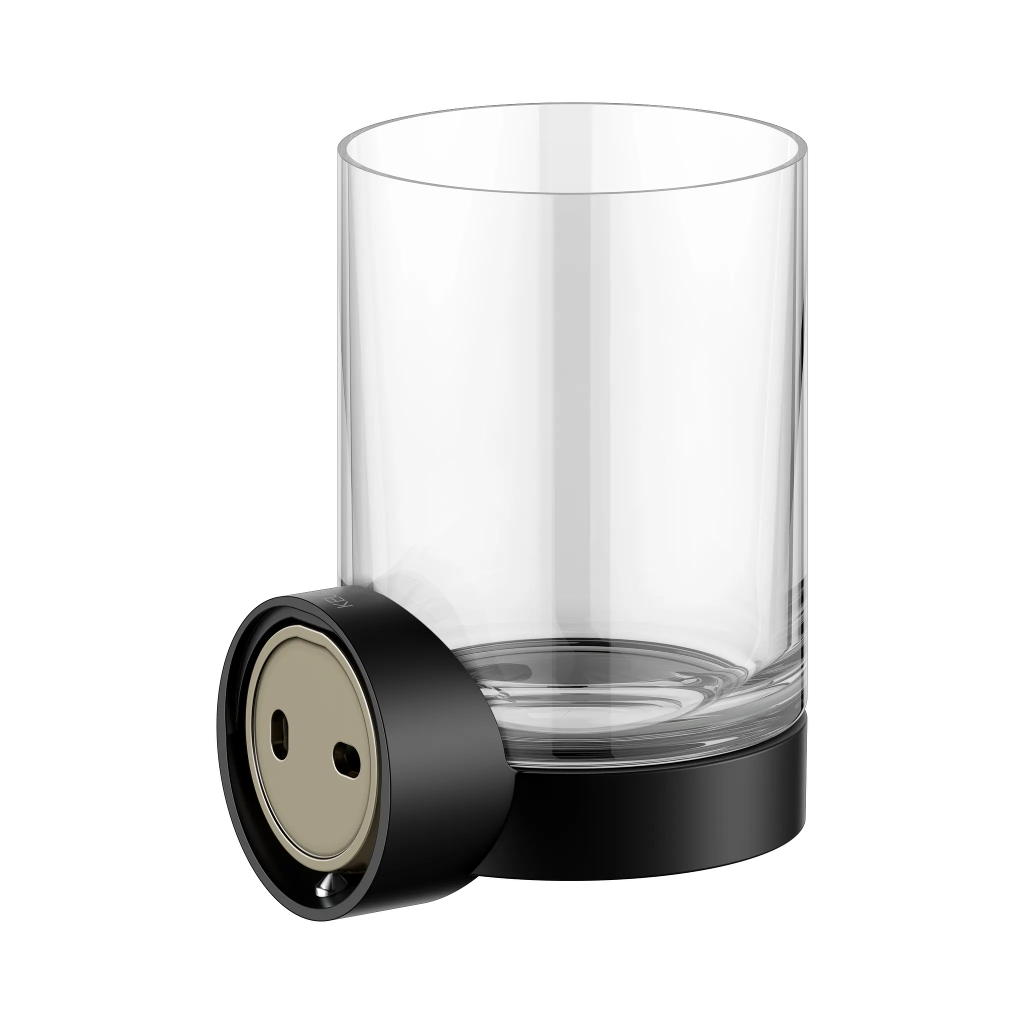 Collection REVA Glashalter mit Echtkristall-Glas schwarz matt