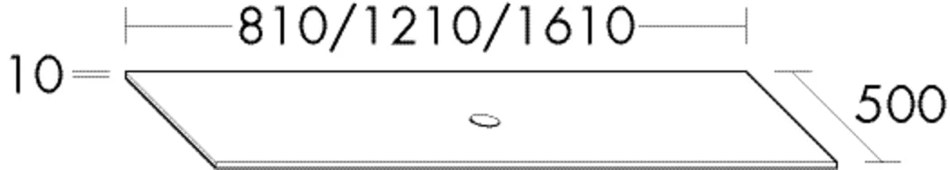 Verlängerung zu Waschtischplatte Glas für Aufsatzbecken, Preis pro 100 mm