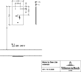 Villeroy & Boch Spiegel „More to See Square“ 450 × 700 mm Villeroy & Boch Spiegel „More to See Square“ 450 × 700 mm