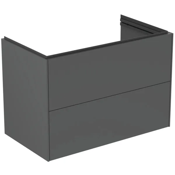Ideal Standard Waschtischunterschrank „Conca“ 80 × 54,3 × 44 cm Anthrazit matt lackiert Ideal Standard Waschtischunterschrank „Conca“ 80 × 54,3 × 44 cm Anthrazit matt lackiert