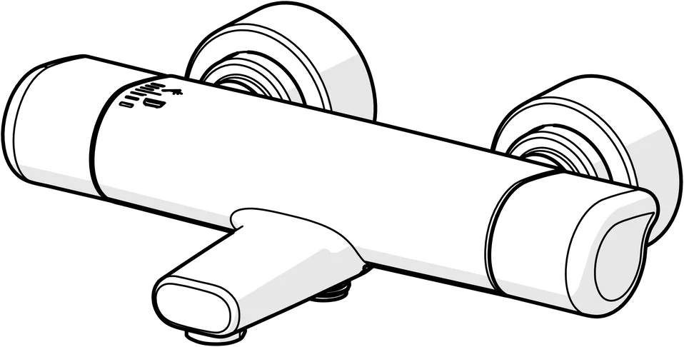 HansaCARE Wannen- und Brausearmatur HansaCARE 0871 Ausladung 168 mm Chrom HansaCARE Wannen- und Brausearmatur HansaCARE 0871 Ausladung 168 mm Chrom