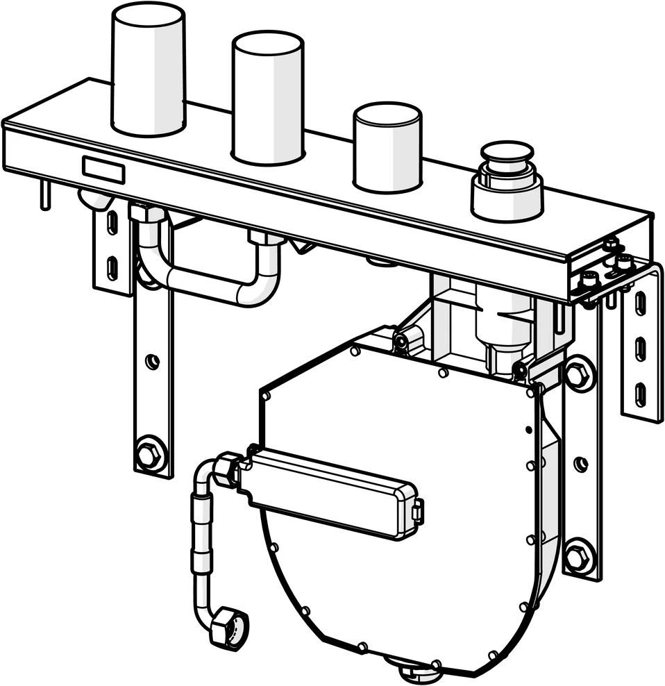 HansaCOMPACT UP-Rohbauset Bade- und Brausearmatur HansaCOMPACT 4.0 Kartusche 5308 DN20 Wannenarmatur Fliesenrandmontage Unterputz