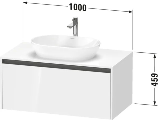 Duravit Waschtischunterschrank wandhängend „Ketho.2“ 100 × 45,9 × 55 cm in Taupe Supermatt Duravit Waschtischunterschrank wandhängend „Ketho.2“ 100 × 45,9 × 55 cm in Taupe Supermatt