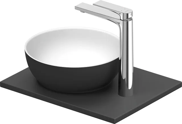 Waschbecken „Sivida“ Waschtisch mit Konsole 12,3 cm in Weiß (matt) / Dunkelgrau (matt) Waschbecken „Sivida“ Waschtisch mit Konsole 12,3 cm in Weiß (matt) / Dunkelgrau (matt)